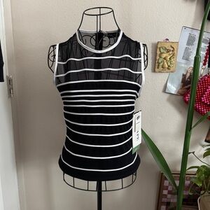 XSCAPE 3D Stripe Tank Top 8